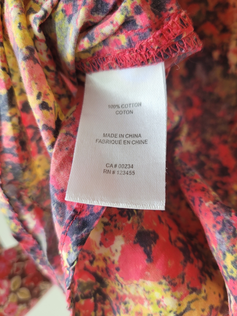 Liberty Art Fabrics 100% Cotton Floral Button-Up Shirt Size Small - Picture 8 of 8